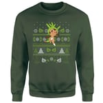 Pokemon Chespin Christmas Christmas Jumper - Green - XXL