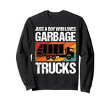 Just a Boy Who Loves Garbage Trucks Tee, Garbage Truck Lover Sweatshirt