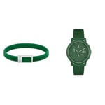 Lacoste Montre Chronographe à Quartz pour Homme avec Bracelet en Silicone Vert - 2011245 Bracelet en Silicone pour Homme Collection 12.12-2040116