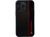 Audi-Deksel Til Iphone 13 Pro Max 6,7" Aus-Tpupcip13pm-R8/D1-Bk Svart Hardt Deksel Carbon Fiber Stripe