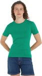 Tommy Hilfiger Women T-Shirt Short-Sleeve New Slim Cody Crop Crew Neck, Green (Olympic Green), M