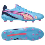 PUMA King Ultimate FG/AG Volume Up - Blå/Poison Pink/Blazing Blue, storlek 37½