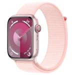 Apple Watch Series 9 GPS + Cellular - Aluminium Rose - Bracelet Boucle Sport - 41 mm