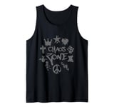 Chaos Zone Design Punk Trash Symbols Revolution Street Art Tank Top