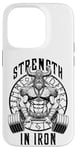 Coque pour iPhone 14 Pro Viking Gym Warrior Strength In Iron Deadlift Poids Fitness