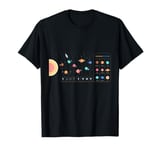 Solar system planets Astro stars space Mars Saturn Sci Fi T-Shirt