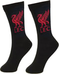 Liverpool FC Black Crest ADULT Socks UK 8-11 Official Merchandise - NEW UK