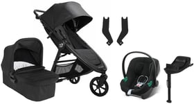 Baby Jogger City Mini GT 2.1 Duovagn inkl. Cybex Aton B2 &  Bas, Opulent Black/Jet Black