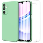 MOONESS Coque pour Samsung Galaxy A15 4G / 5G 6,5",Silicone Liquid Compatible avec Samsung Galaxy A15 4G / 5G,Étui de Protection Antichoc Housse Case Cover - Vert