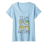 Teenage Mutant Ninja Turtles Vintage Team Awesome Box Up V-Neck T-Shirt