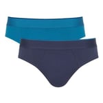 Sloggi 2P Men Ever Airy Brief C2P Marine/Blå bomull Medium Herre