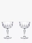 John Lewis ANYDAY Paloma Opera Crystal Glass Champagne Saucers, Set of 2, 245ml, Clear