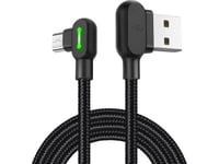 Usb Till Micro Usb Vinklad Kabel Mcdodo Ca-5280 Led, 1,2 M (Svart)