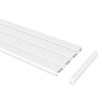 Flair Deco 15021002–2832 Tringle à Rideau avec Rail 3 et 4 rainure, 280 cm, réversible Blanc en Aluminium