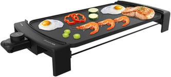 Plancha Electrique Tasty & Grill 3000 Blackwater.2600W,Aluminium Fondu,Resistance Sous Forme De E,Thermostat Ajustable,Convient Pour Un Nettoyage Au Lave-Vaisselle