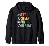 Virtual Reality Athlete Funny VR Gamer Console Headset Zip Hoodie