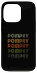 Coque pour iPhone 13 Pro Love Heart Pompey Tee Grunge Vintage Style Pompey Noir