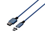 Konix Mythics Câble de charge magnétique premium 3 m type A à C pour manette Xbox Series X|S - Chargement grande vitesse - Bleu