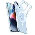 ESR for iPhone 14 Case iPhone 13 Case, Compatible with MagSafe, Military-Grade Protection, Resists Yellowing and Scratches, Magnetic Phone Case for iPhone 14 iPhone 13, Zero Series, Clear Blue