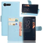 Sony Xperia X Compact      PU Wallet Case    [Lightblue]