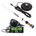 PNI CB President Teddy II ASC AM/FM, VOX, NB, ANL Kit Radio 12 V + antenne CB PNI ML70, Longueur 70 cm, 26-30 MHz, 200 W