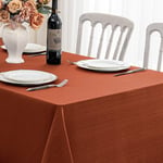 Softalker Nappe d'automne 100x140 Orange brûlé,210GSM Polyester Texture Lin,Petite,imperméable,Anti Tache,rectangulaire,pour décoration extérieure,Jardin,fête,Anniversaire.