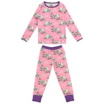 Småfolk Mönstrad Pyjamas Med Katter Sea Pink | Rosa | 1-2 years