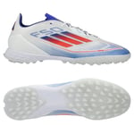 adidas F50 Pro TF Advancement - Vit/Röd/Lucid Blue - Turf (TF), storlek 44