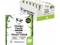 Cheeky Panda Cheeky Panda, Trelags Toalettpapir, 4 Ruller X 6 Pakker, 4800 Ark, Kartong