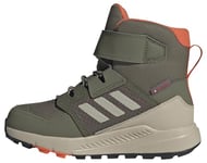 adidas Mixte Terrex Trailmaker High Cold.RDY Hiking Shoes Chaussures de randonnée, Olive strata/Wonder Beige/Orange, 37 1/3 EU