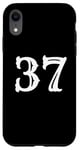 iPhone XR Number 37 in white large bold American west style font Case