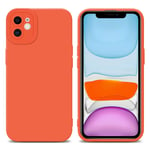 Coque pour Apple iPhone 12 en FLUID ORANGE Housse de protection Étui en silicone TPU flexible - Neuf