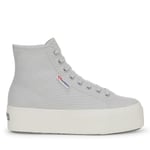 Superga Womens/Ladies 2708 Lace Up High Tops (Grey Silver/Avorio) - Size UK 7