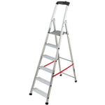 Hailo - Escabeau professionnel pliable en aluminium 6 marches larges Alu Pro