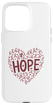 Coque pour iPhone 15 Pro Max Ruban rose « Hope » pour la sensibilisation au cancer du sein