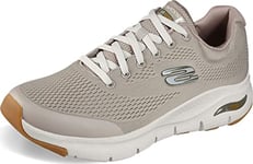 Skechers Homme Arch Fit Sneaker, Taupe Textile Synthetic Trim, 42.5 EU