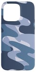 Coque pour iPhone 15 Pro Max Motif camouflage bleu militaire – Camouflage bleu