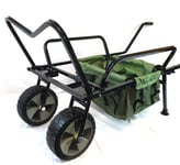 BISON HEAVY DUTY FISHING TWO WHEEL BARROW WITH BARROW BAG FISHING TROLLEY