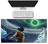 Tapis De Souris,Grand Tapis De Souris De Jeu Dragon Ball Goku Tapis De Jeu De Bureau Antidérapant Anime Durable Tapis De Souris pour Clavier Taille De Vitesse D