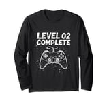 LEVEL 02 COMPLETE Gaming Milestone Long Sleeve T-Shirt