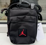 NIKE AIR JORDAN CROSSBODY MESSENGER FESTIVAL BAG BLACK ONE SIZE UNISEX *BNWT*