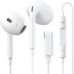 Ecouteurs Usb Type C,Intra Auriculaires Avec Micro (Hi-Res) Et Contrôle Du Volume Casque Pour Iphone,Ipad Pro,Samsung,Xiaomi,Huawei,Oneplus,Google Pixel Et Autres Périphériques D'I[QUE070013]