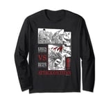 Attack on Titan Eren Yeager vs Reiner Braun Manga Fight Logo Long Sleeve T-Shirt