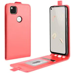 Jiaheng Étui de protection à rabat vertical en cuir synthétique pour Google Pixel 4a R64 avec emplacements pour cartes et cadre photo