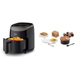 Ufesa Jaguar Friteuse Sans Huile Air Fryer, 3.5L, 8 Programmes, 1200W, Minuterie, Température 80ºC - 200ºC, Cuve et Plateau Antiadhésif + Ufesa Pack 7 accessoires pour friteuse à air sans huile