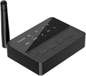 NÖRDIC Bluetooth 5.3 Mottaker Sender aptX aptX HD for 2 Hodetelefoner, AUX/RCA