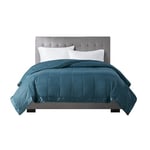 Madison Park Couverture Alternative en Duvet hypoallergénique 3M Scotchgard résistante aux Taches pour Chambre à Coucher, lit Double/Grand lit, Bleu Sarcelle Coupe-Vent