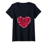 Womens Galentines Gang funny Valentines Day friendship girl woman V-Neck T-Shirt