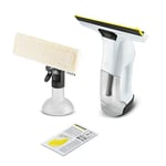 Kärcher Window Vac WV 6 Plus, Extra Long Battery Running Time of 100 min, LED Battery Indicator Display, Suction Nozzle: 280 mm, Spray Bottle with Microfibre Cloth, 20 ml Window Cleaner Concentrate