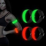 LED-armband, 4-pack reflekterande LED-ljusarmband, ljusband, barns nattljus för löpning, jogging, hundpromenader, löpning, utomhussporter